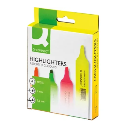 Surligneurs Q-Connect 4 couleurs