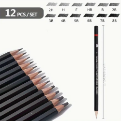 Ensemble de crayons noir de dessin