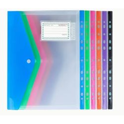 Grande pochette plastique A4 à 11 trous