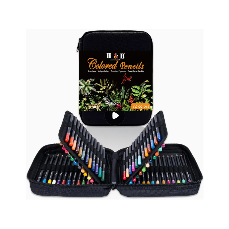 Ensemble de 72 crayons de couleur Ensemble de 72 crayons de couleur