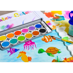 Boîte peinture Eberhard Faber 12 couleurs