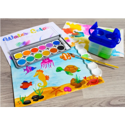 Boîte peinture Eberhard Faber 12 couleurs