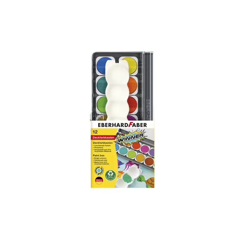 Boîte peinture Eberhard Faber 12 couleurs
